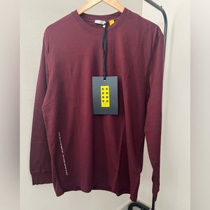 Moncler Genius dark red long sleeve t shirt size medium
